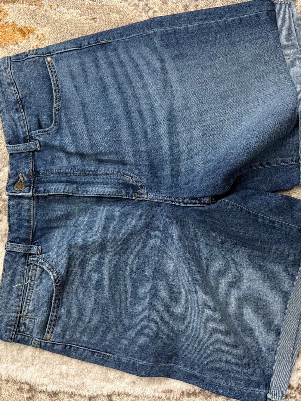 Wrangler Light Blue Denim Shorts with Classic Stitching